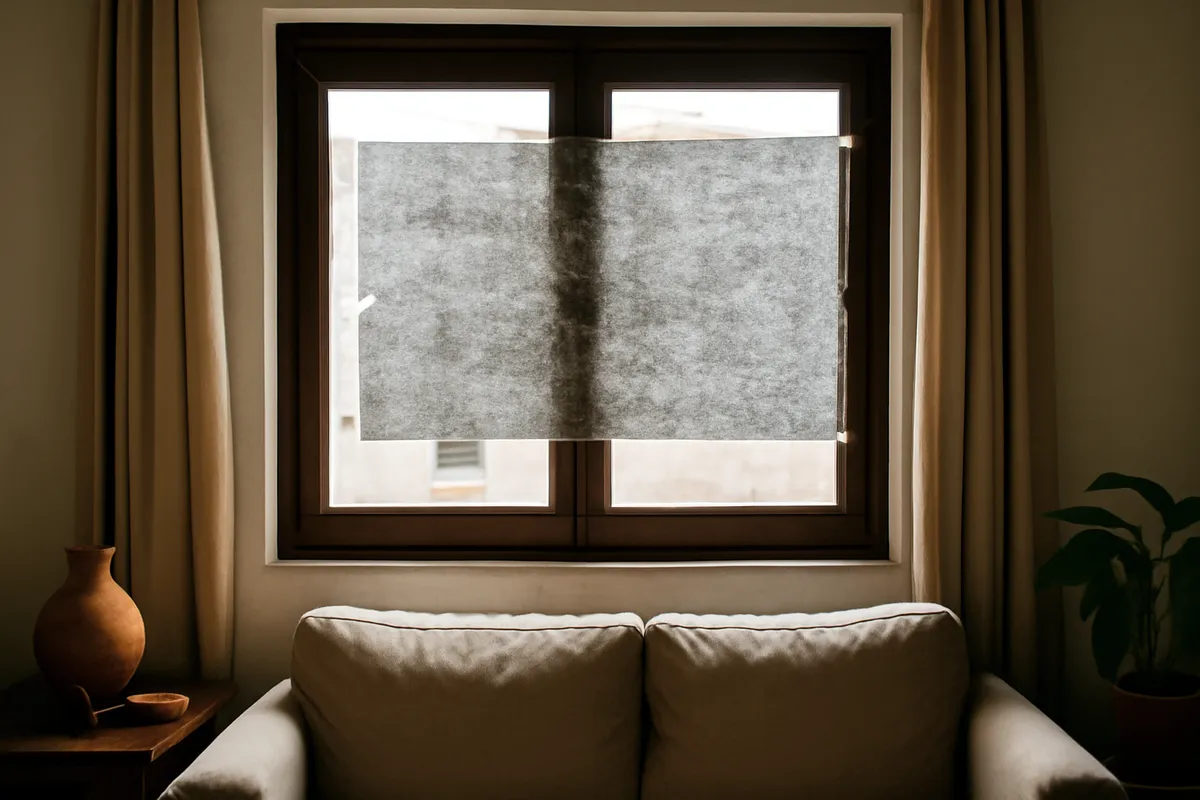 Mano comprobando el cierre y el burlete de una ventana